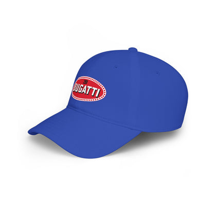 Bugatti Logo Baseball Cap — Vintage Red Oval Car Enthusiast Hat