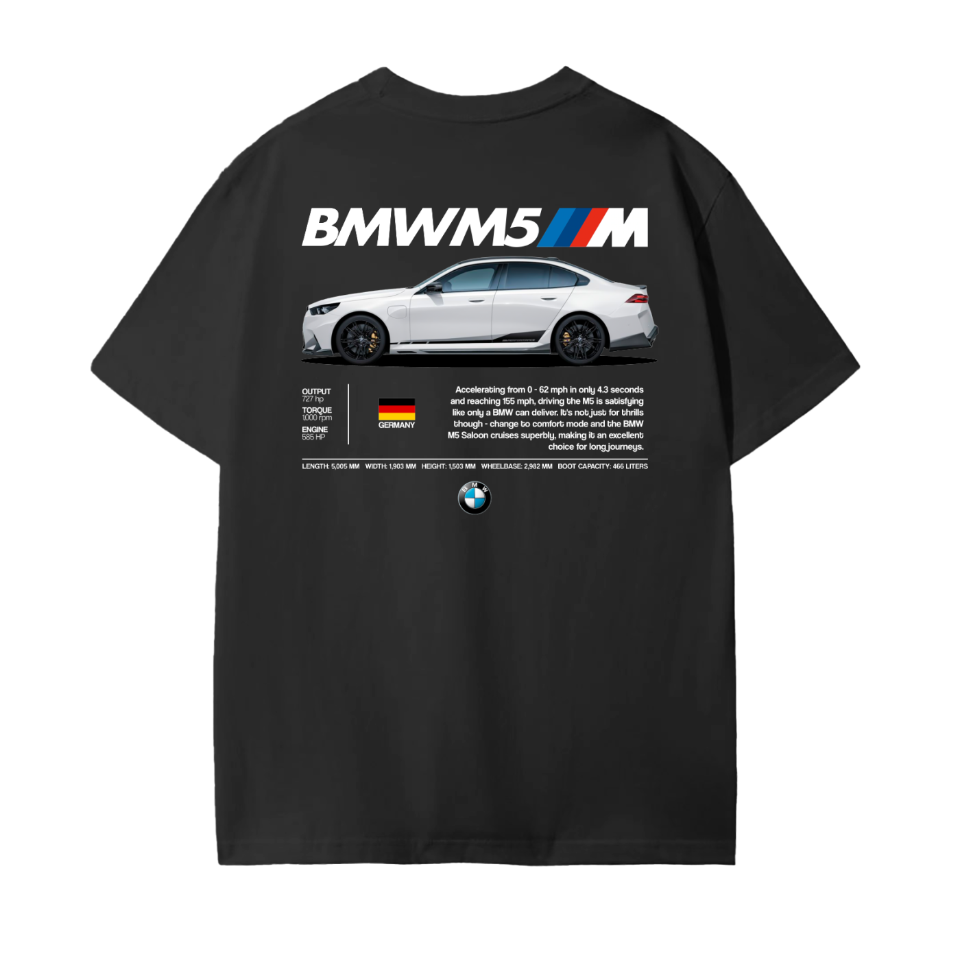 WHITE M5 Unisex Cotton T-Shirt