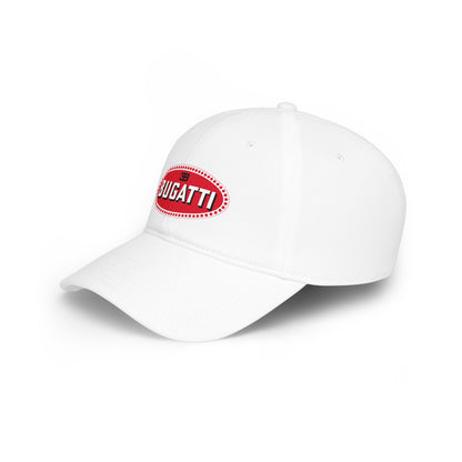 Bugatti Logo Baseball Cap — Vintage Red Oval Car Enthusiast Hat