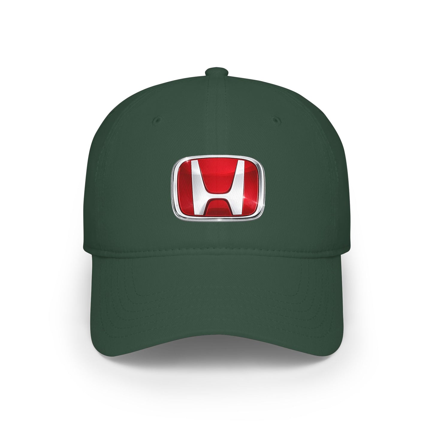 Honda Logo Baseball Cap — Red Low Profile Car Enthusiast Hat