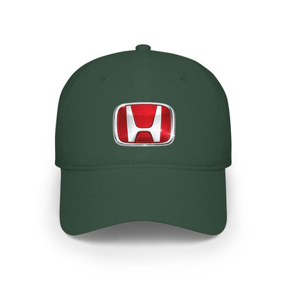 Honda Logo Baseball Cap — Red Low Profile Car Enthusiast Hat