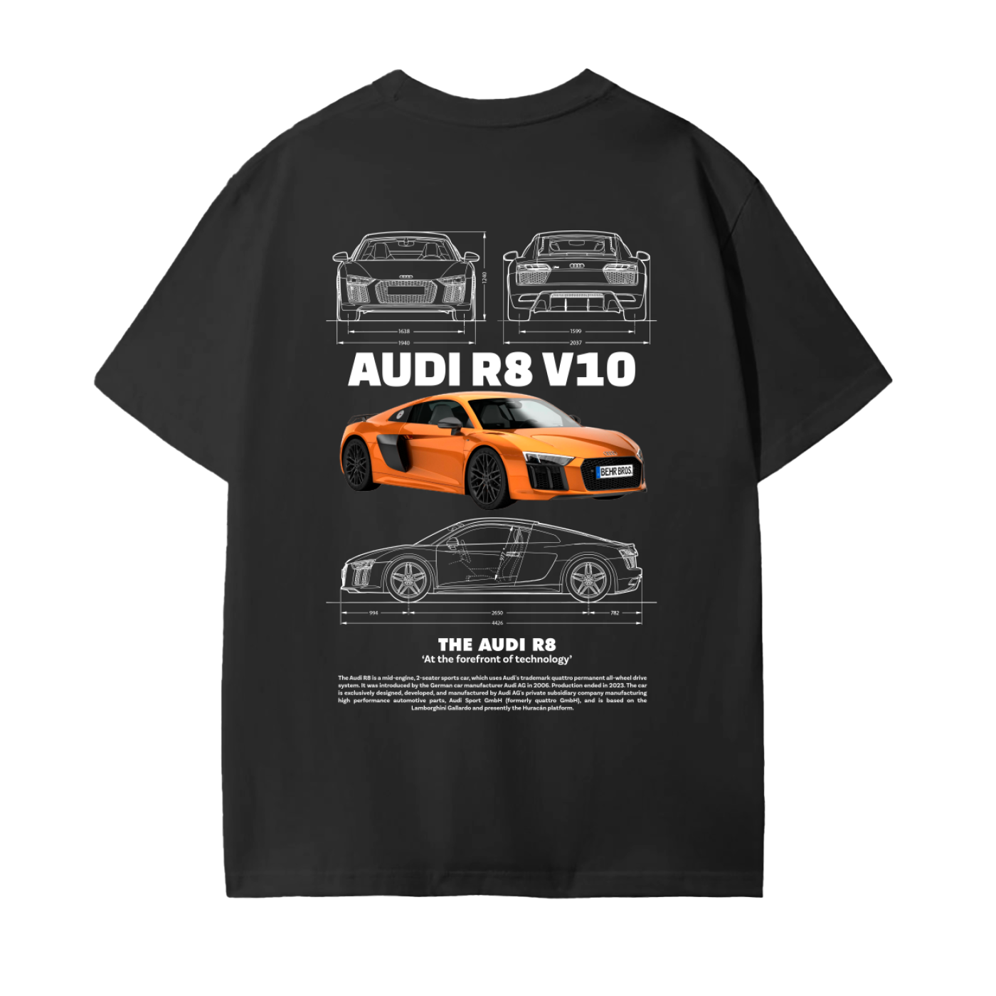ORANGRE R8 Unisex Seamless Cotton T-Shirt