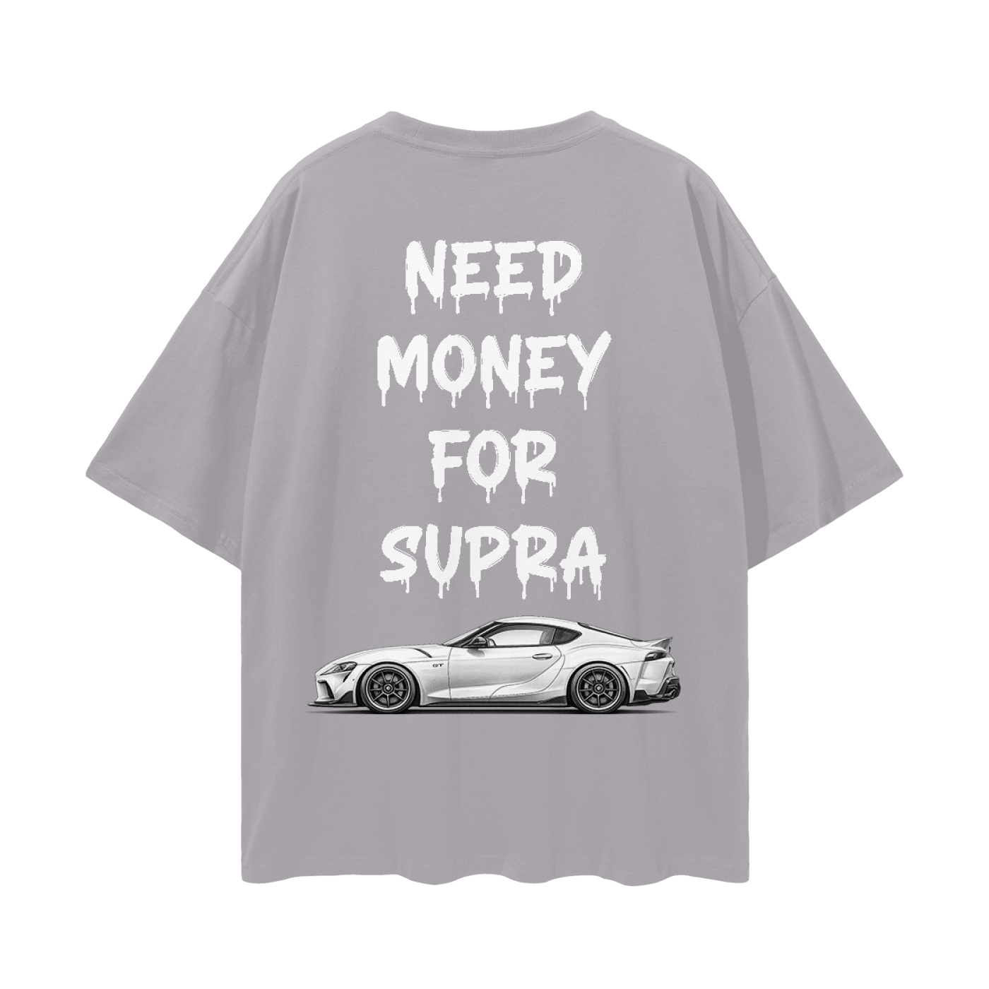 NEED MONEY FOR SUPRA Streetwear Loose Drop Shoulder T-Shirt