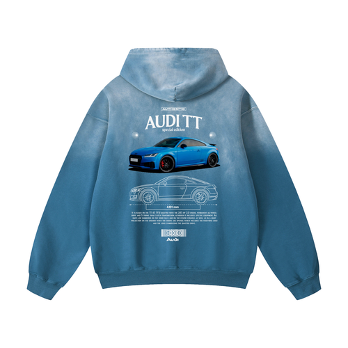 BLUE R8 Heavyweight Sunfade Oversized Hoodie