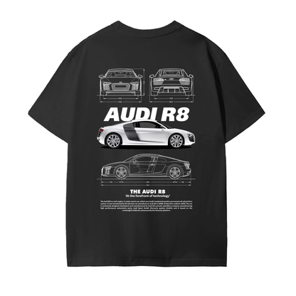 WHITE R8 Unisex Seamless Cotton T-Shirt