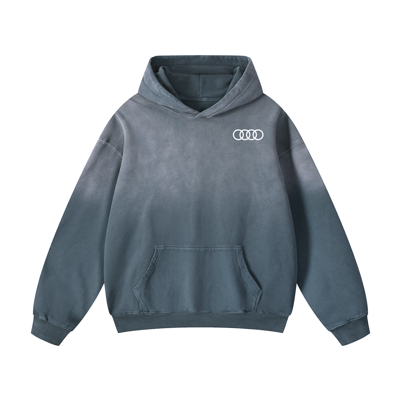 WHITE R8 Heavyweight Sunfade Oversized Hoodie