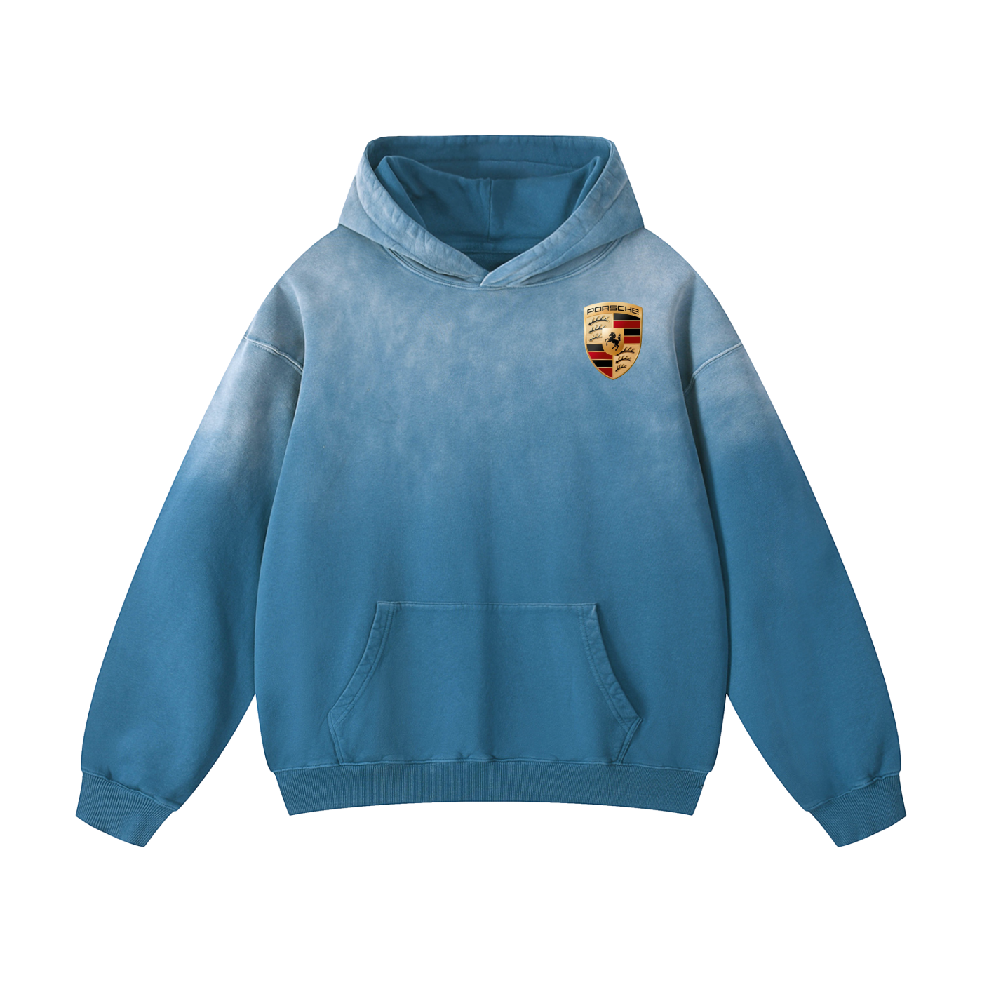 WHITE GREEN 911 Heavyweight Sunfade Oversized Hoodie