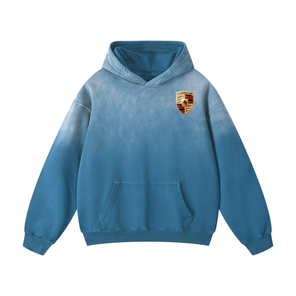 WHITE GREEN 911 Heavyweight Sunfade Oversized Hoodie
