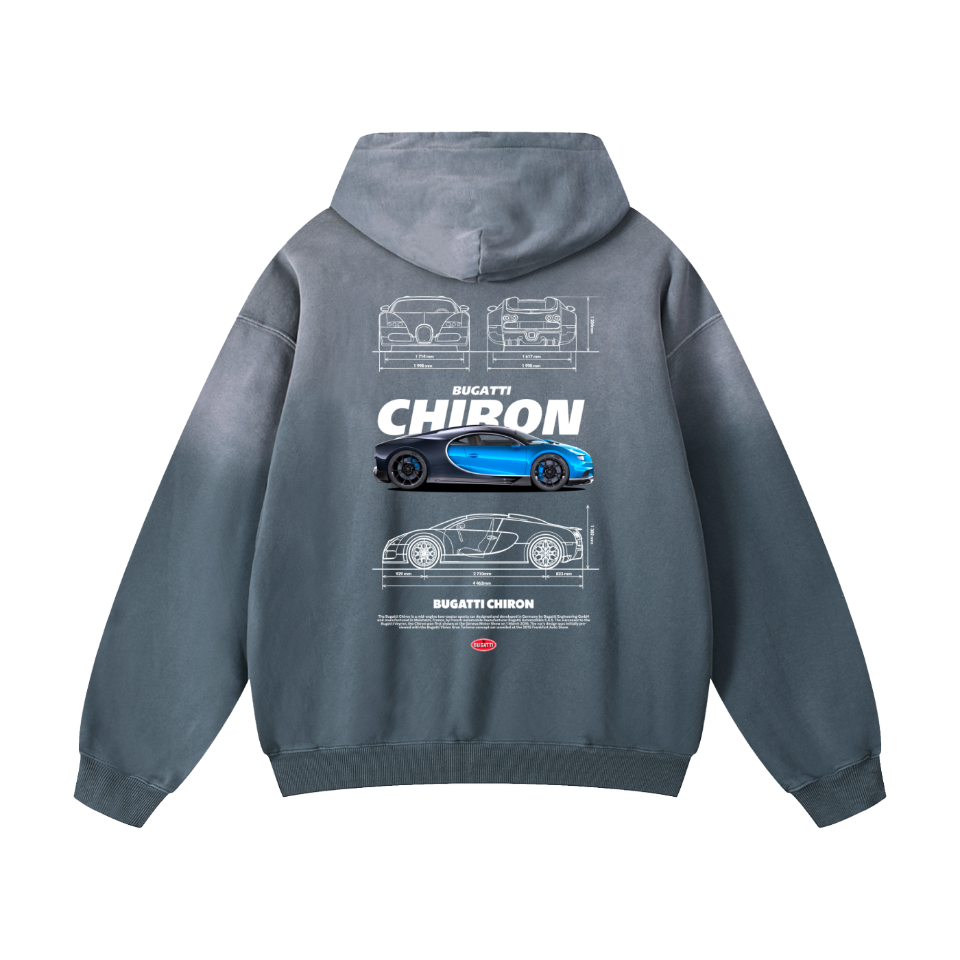CHIRON 1 Heavyweight Sunfade Oversized Hoodie