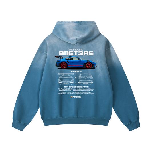 911GT3RS Heavyweight Sunfade Oversized Hoodie