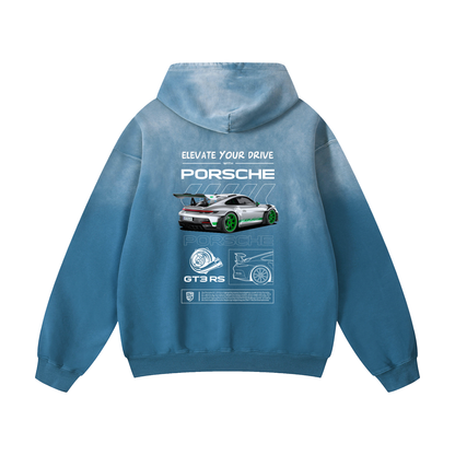 GREEN GT3RS Heavyweight Sunfade Oversized Hoodie