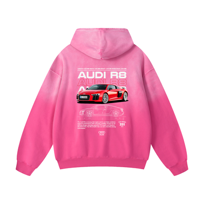 RED R8 Heavyweight Sunfade Oversized Hoodie