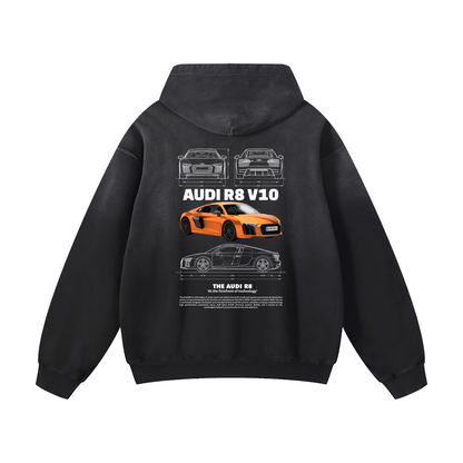 ORANGE R8 Heavyweight Sunfade Oversized Hoodie