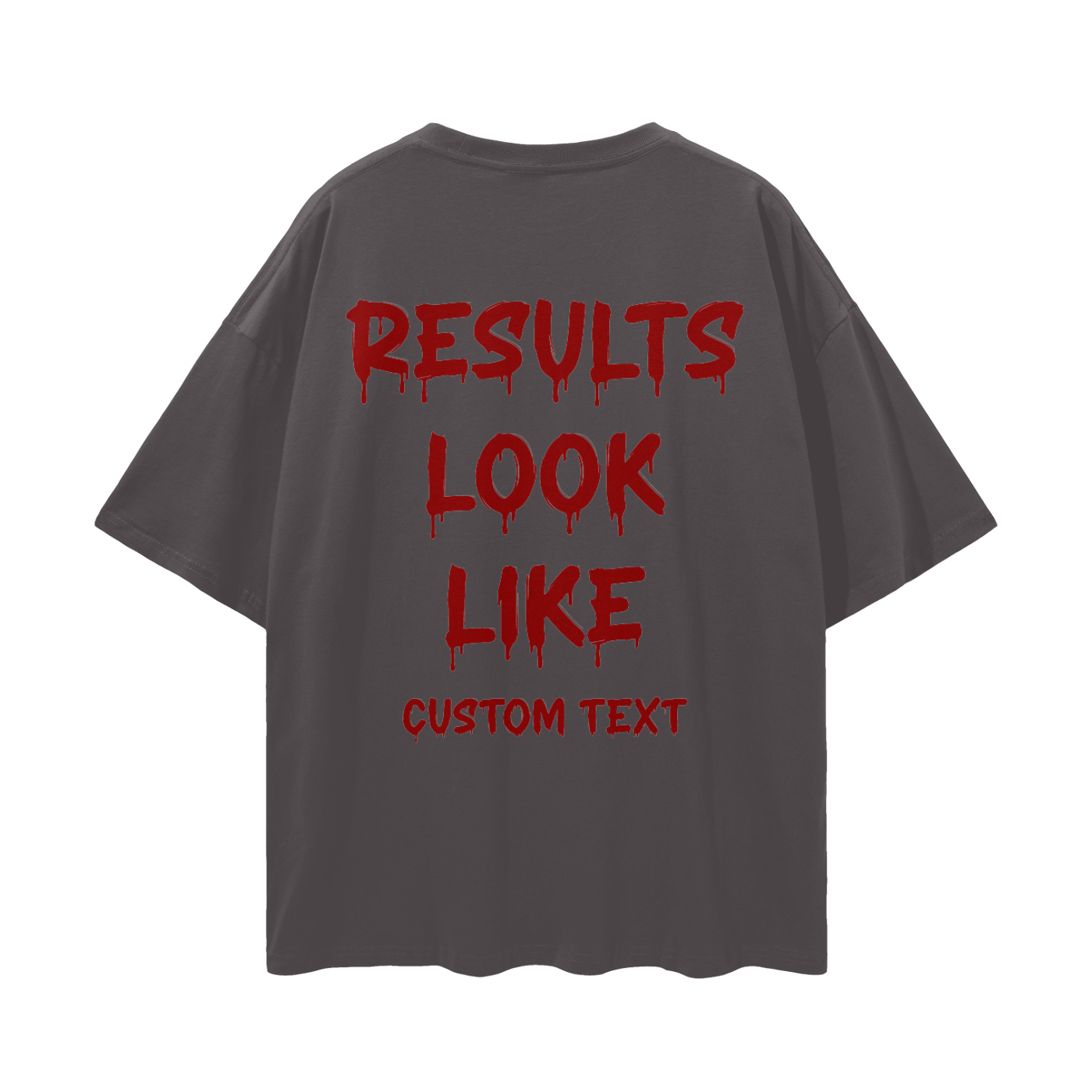 RESULT LOOK LIKE CUSTOM Streetwear Loose Drop Shoulder T-Shirt
