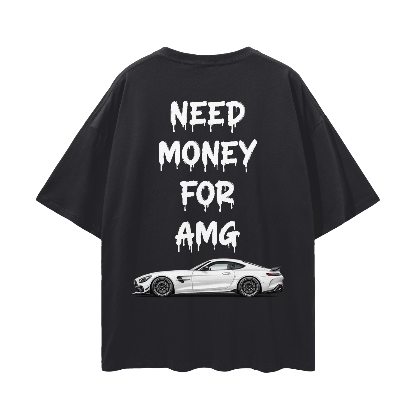 NEED MONEY FOR AMG Streetwear Loose Drop Shoulder T-Shirt