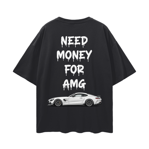 NEED MONEY FOR AMG Streetwear Loose Drop Shoulder T-Shirt