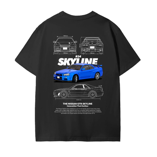 BLUE SKYLINE Unisex Seamless Cotton T-Shirt