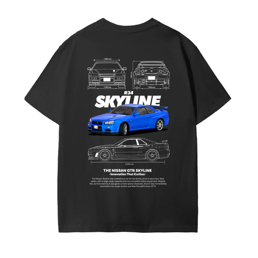 BLUE SKYLINE Unisex Seamless Cotton T-Shirt