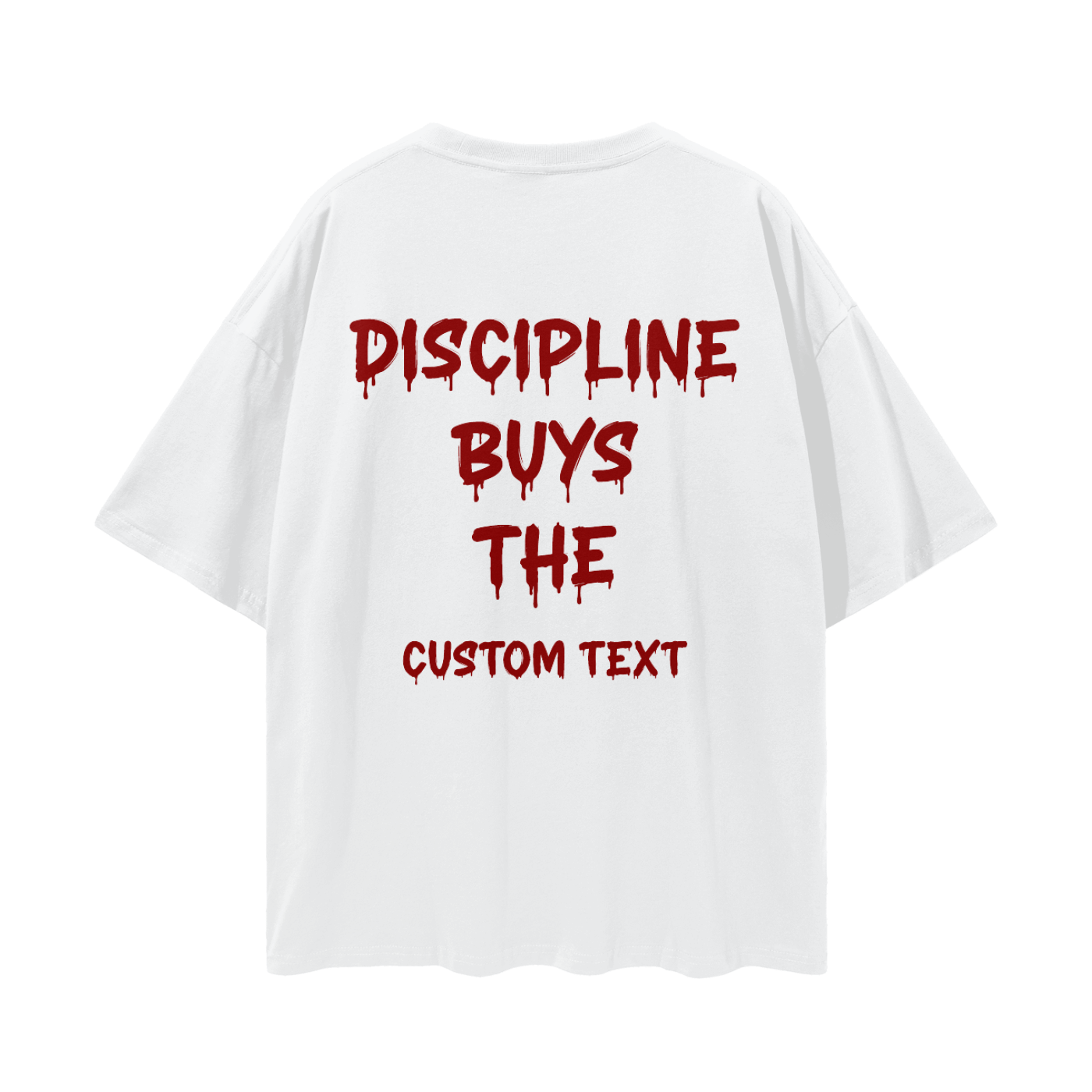 DISCIPLINE BUYS THE CUSTOM Streetwear Loose Drop Shoulder T-Shirt