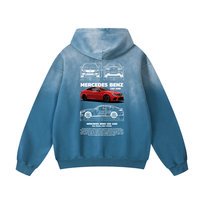 C63 AMG Heavyweight Sunfade Oversized Hoodie