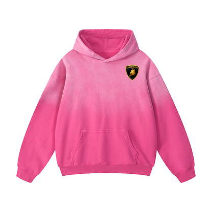 RED HURACAN Heavyweight Sunfade Oversized Hoodie