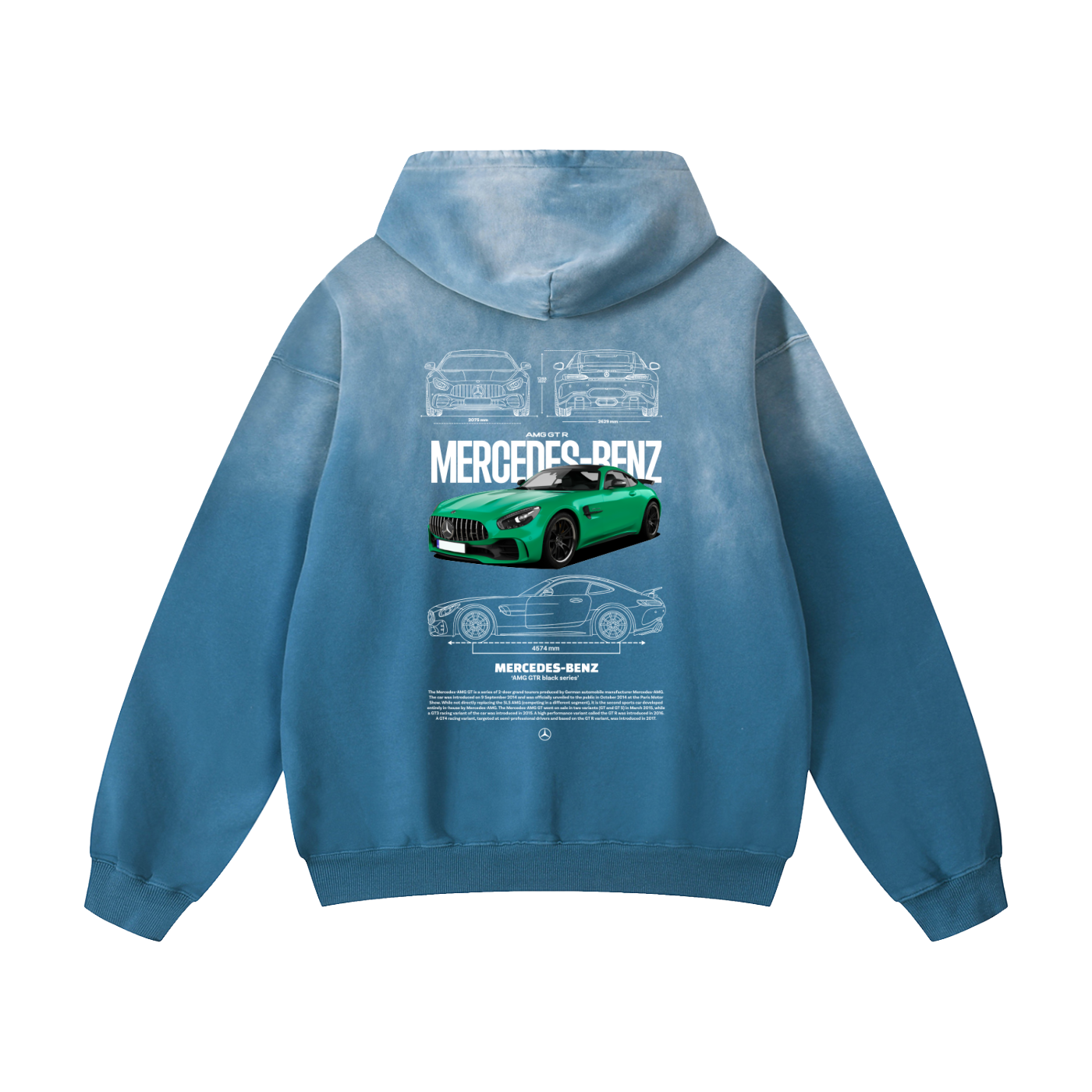 GREEN AMG Heavyweight Sunfade Oversized Hoodie