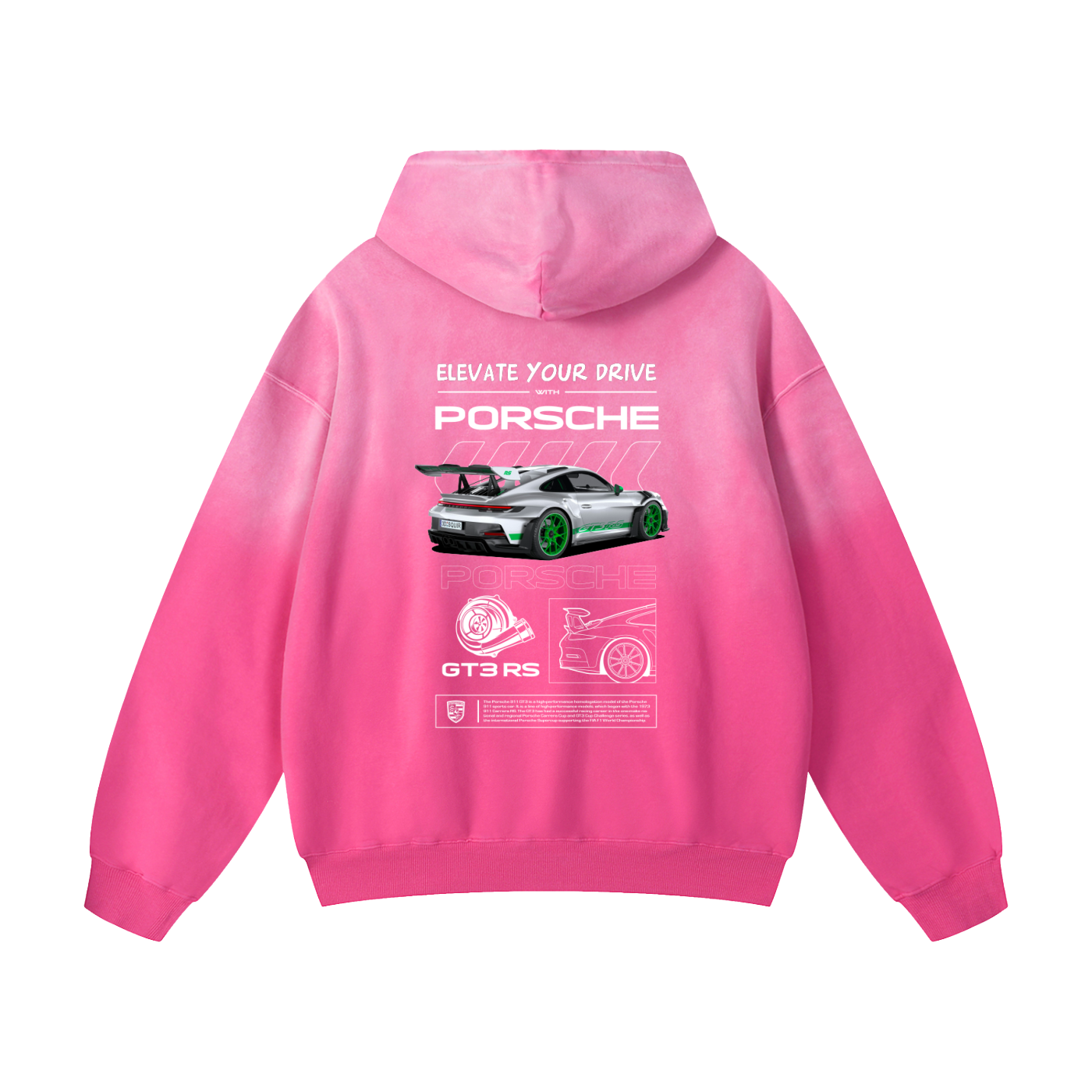 GREEN GT3RS Heavyweight Sunfade Oversized Hoodie