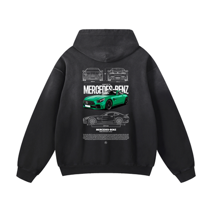 GREEN AMG Heavyweight Sunfade Oversized Hoodie