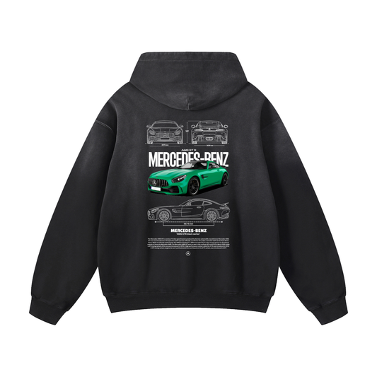 GREEN AMG Heavyweight Sunfade Oversized Hoodie