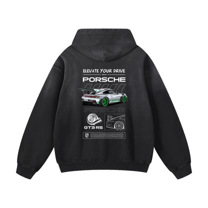 GREEN GT3RS Heavyweight Sunfade Oversized Hoodie