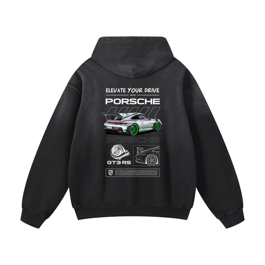 GREEN GT3RS Heavyweight Sunfade Oversized Hoodie