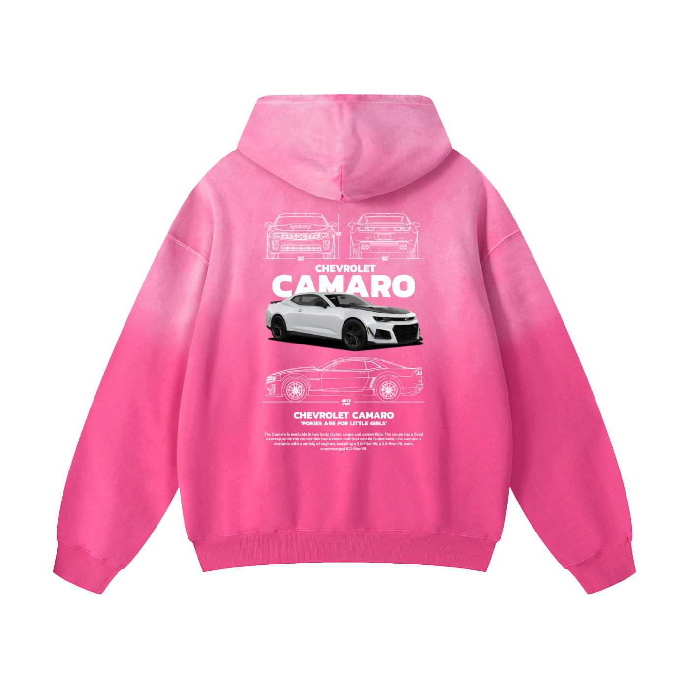WHITE PONIE Heavyweight Sunfade Oversized Hoodie