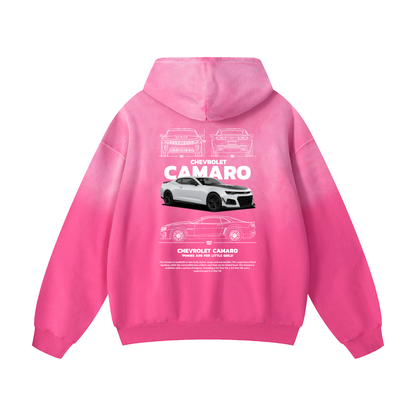 WHITE PONIE Heavyweight Sunfade Oversized Hoodie