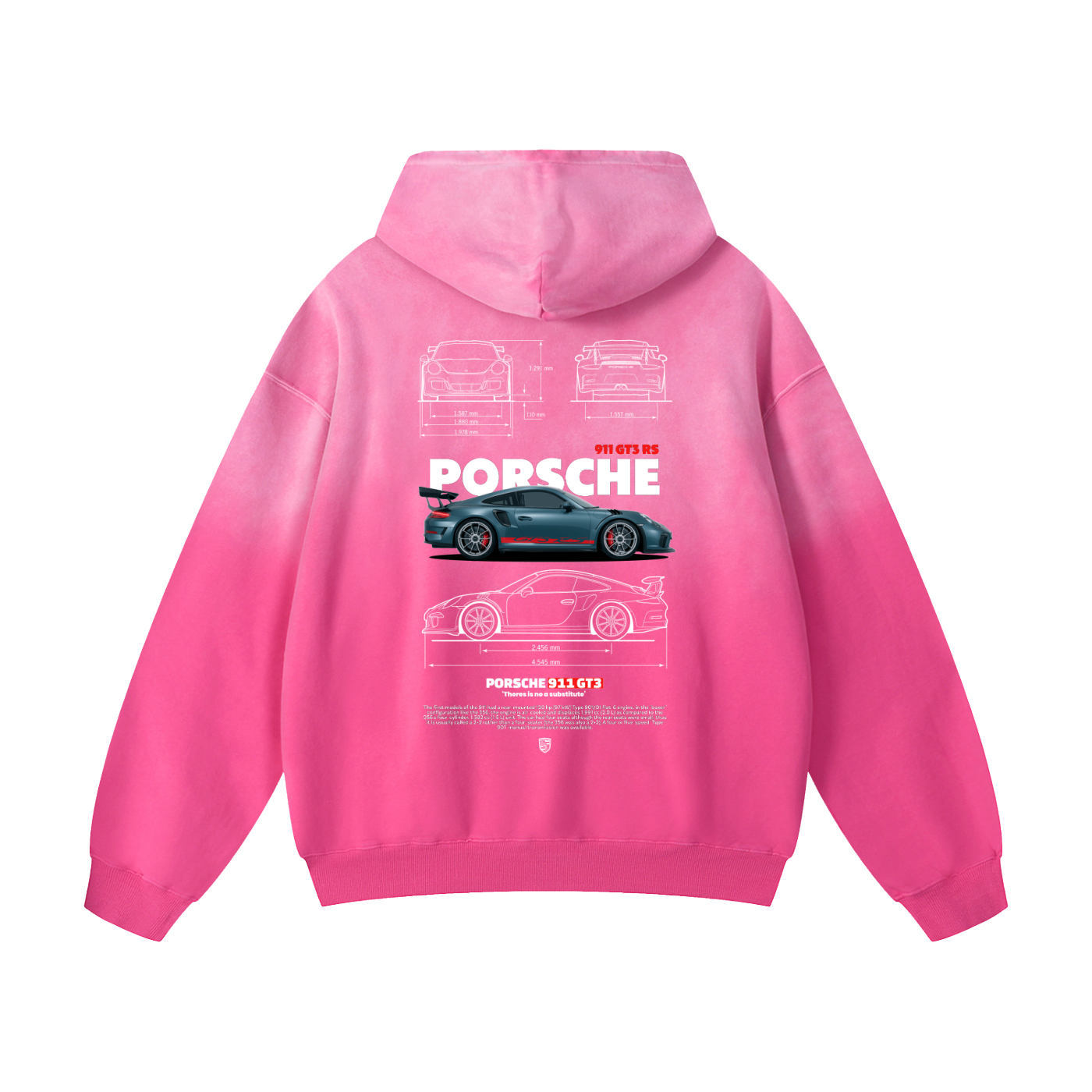 911GT3RS Heavyweight Sunfade Oversized Hoodie