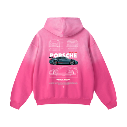 911GT3RS Heavyweight Sunfade Oversized Hoodie