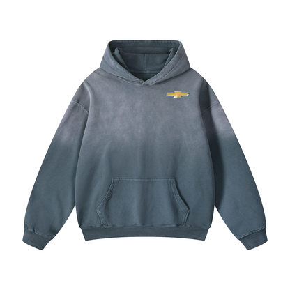 WHITE PONIE Heavyweight Sunfade Oversized Hoodie