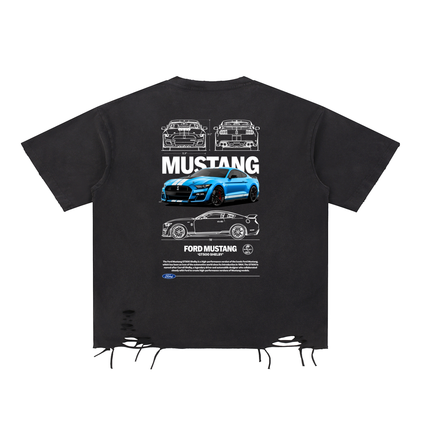 BLUE SHELBY T-SHIRT