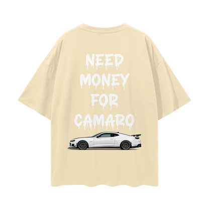 NEED MONEY FOR CAMARO Streetwear Loose Drop Shoulder T-Shirt
