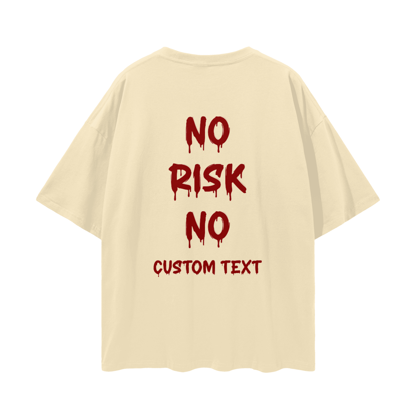 NO RISK NO YOUR CAR CUSTOM Streetwear Loose Drop Shoulder T-Shirt