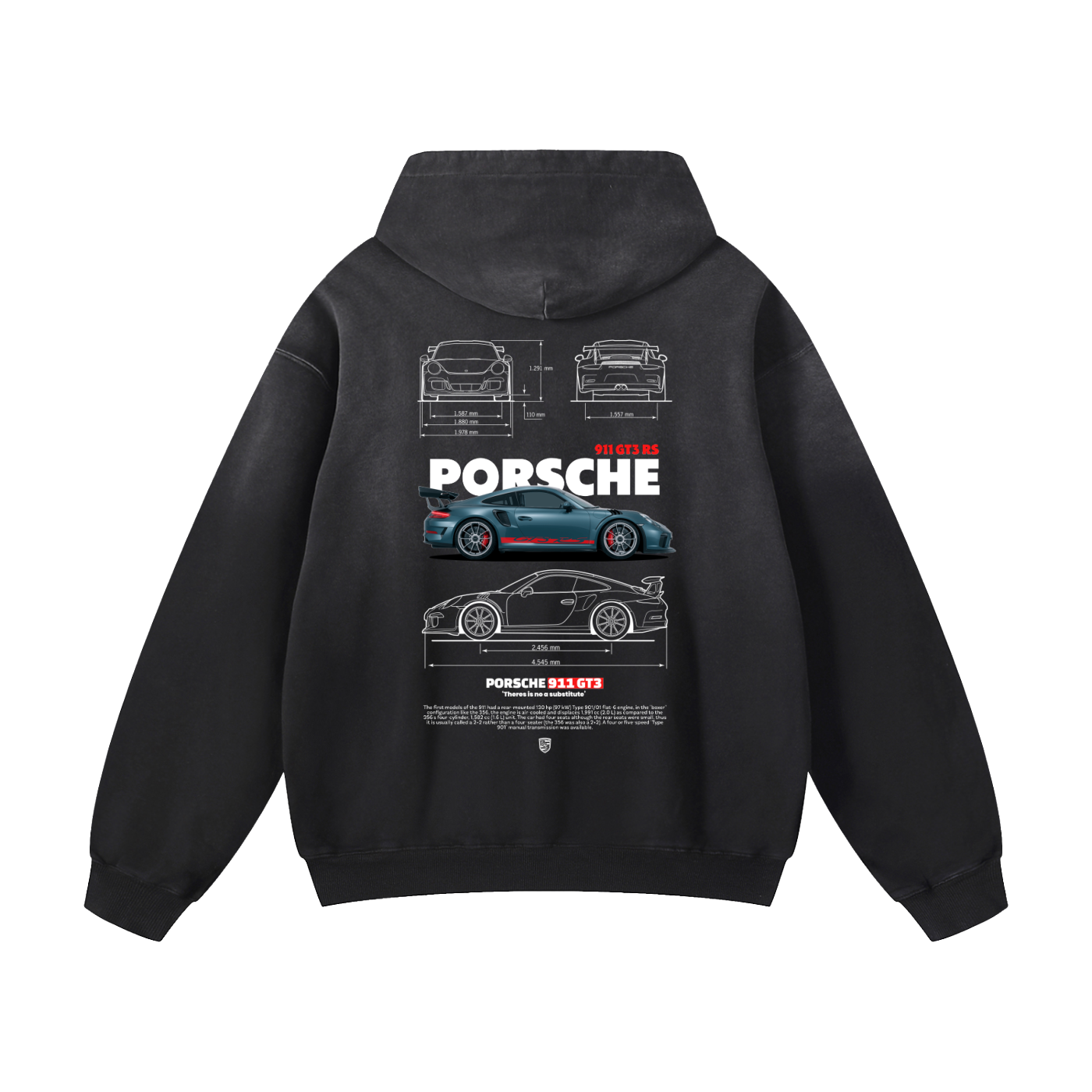 911GT3RS Heavyweight Sunfade Oversized Hoodie