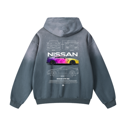 GTR NISMO Heavyweight Sunfade Oversized Hoodie