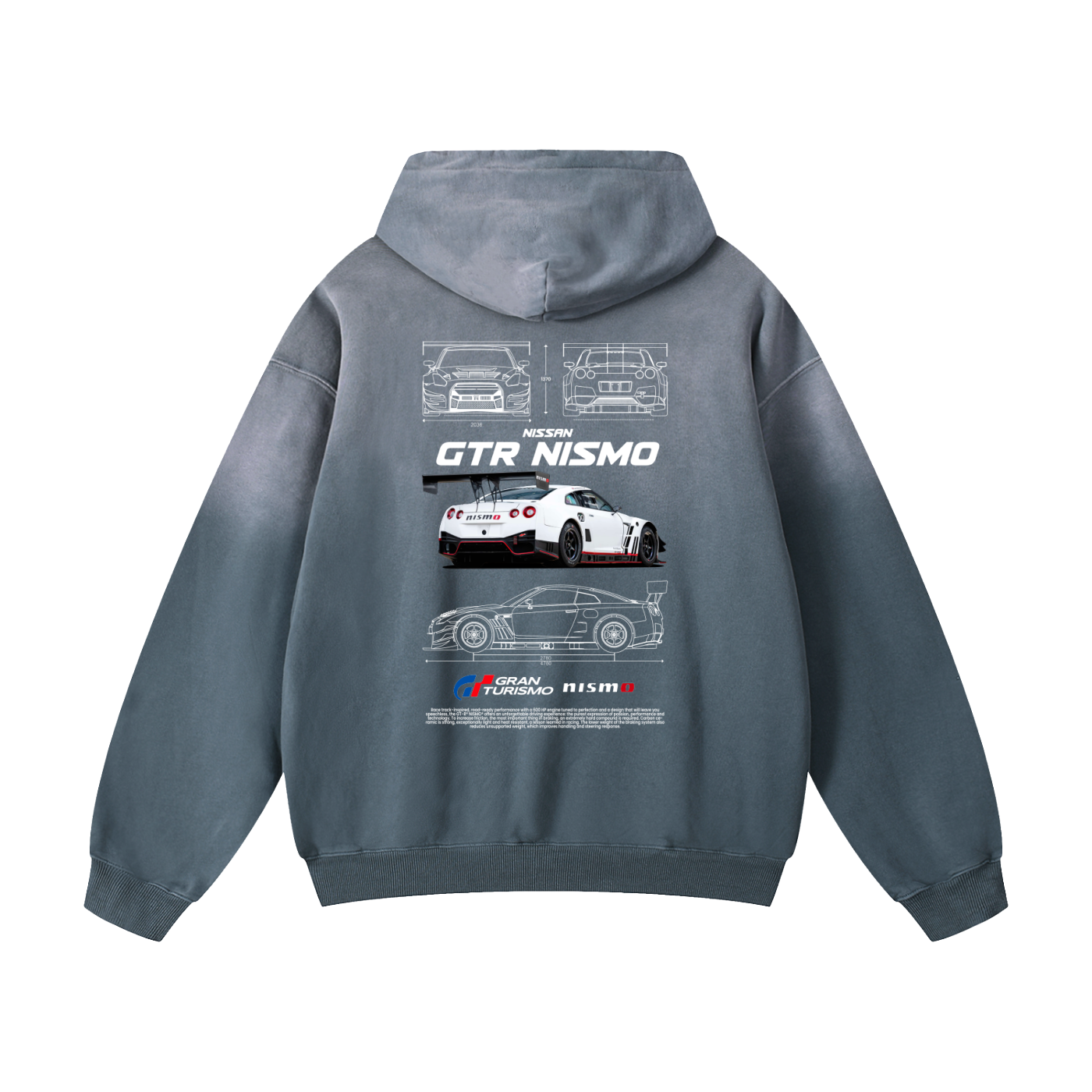 BACK NISMO Heavyweight Sunfade Oversized Hoodie