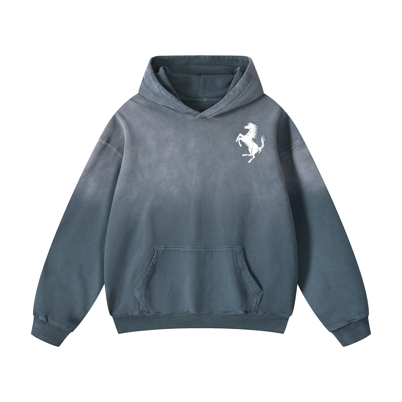 RED F40 Heavyweight Sunfade Oversized Hoodie