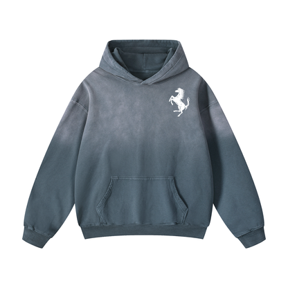 RED F40 Heavyweight Sunfade Oversized Hoodie
