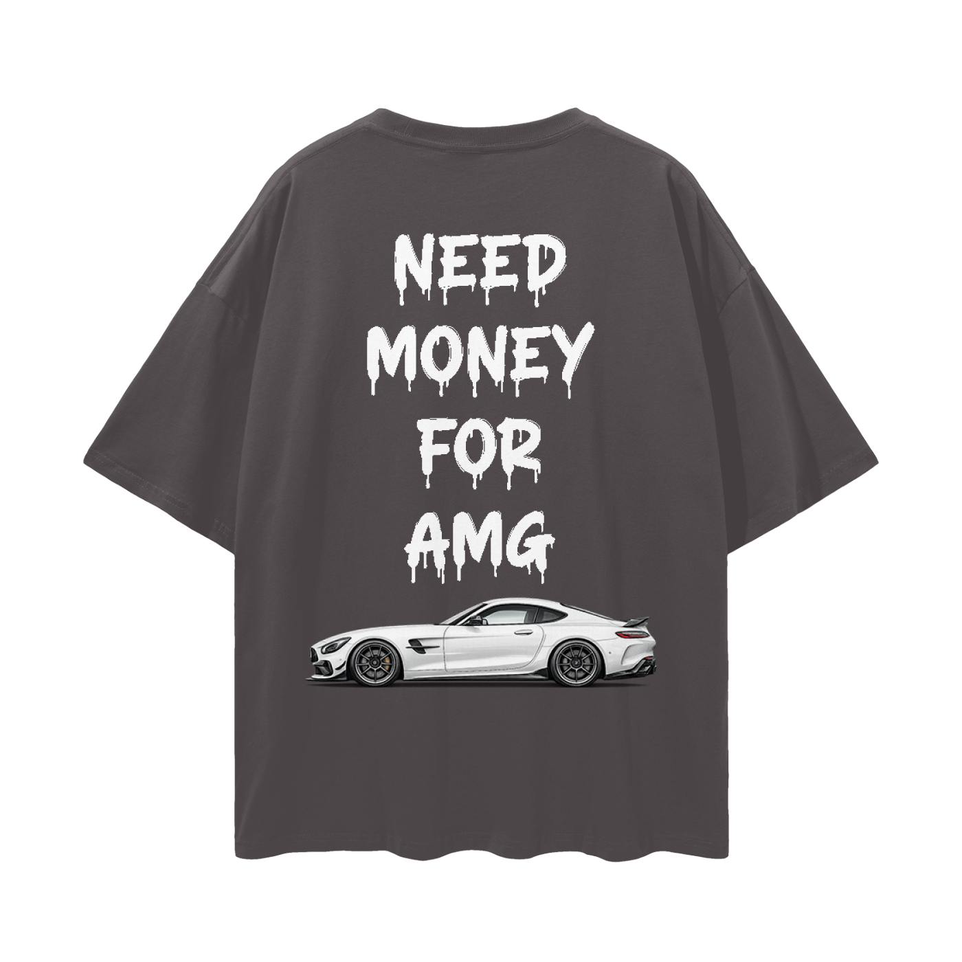 NEED MONEY FOR AMG Streetwear Loose Drop Shoulder T-Shirt