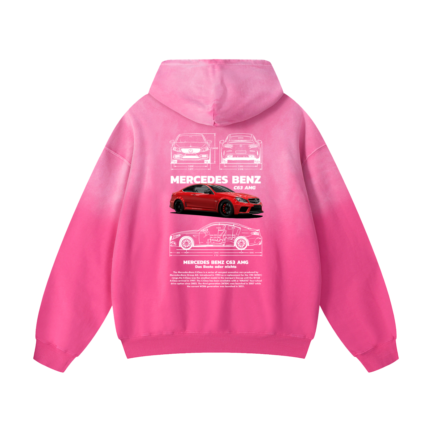 C63 AMG Heavyweight Sunfade Oversized Hoodie