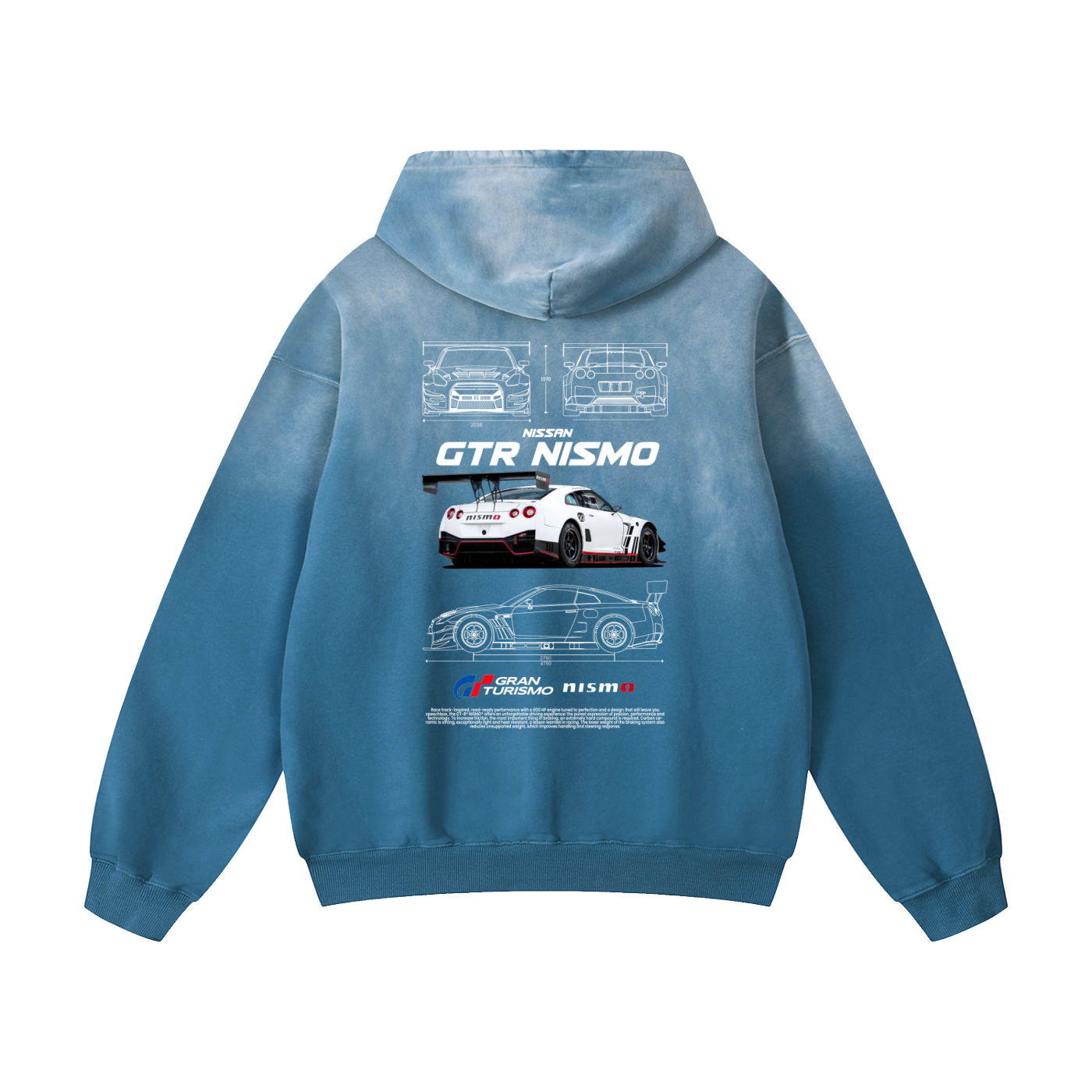 BACK NISMO Heavyweight Sunfade Oversized Hoodie