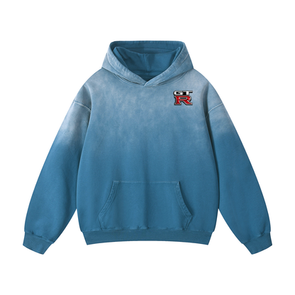 BLUE SKYLINE Heavyweight Sunfade Oversized Hoodie