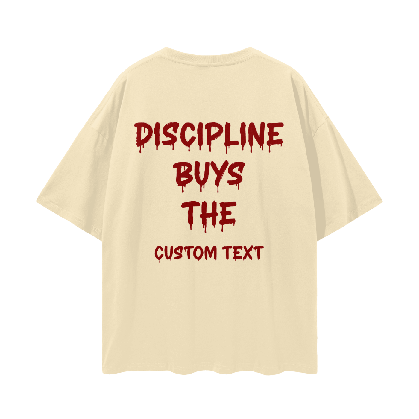 DISCIPLINE BUYS THE CUSTOM Streetwear Loose Drop Shoulder T-Shirt