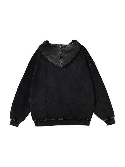 Personalized Car Snow Washed Loose Cotton Hoodie